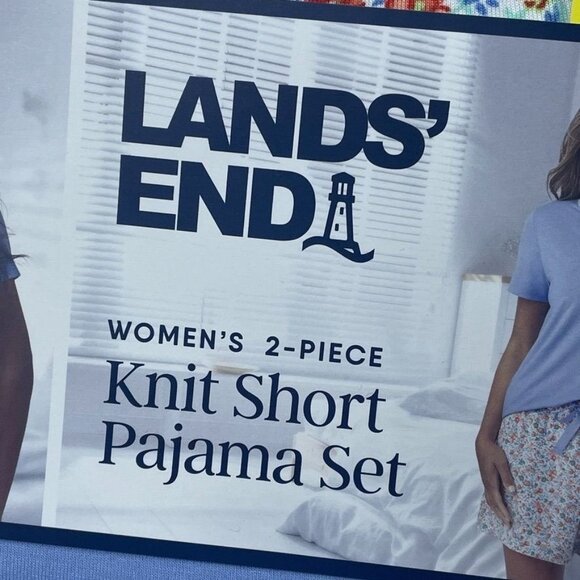 Lands End Womens Knit Short Pajama Set 2-Piece Size Small d0778 - Picture 2 of 7